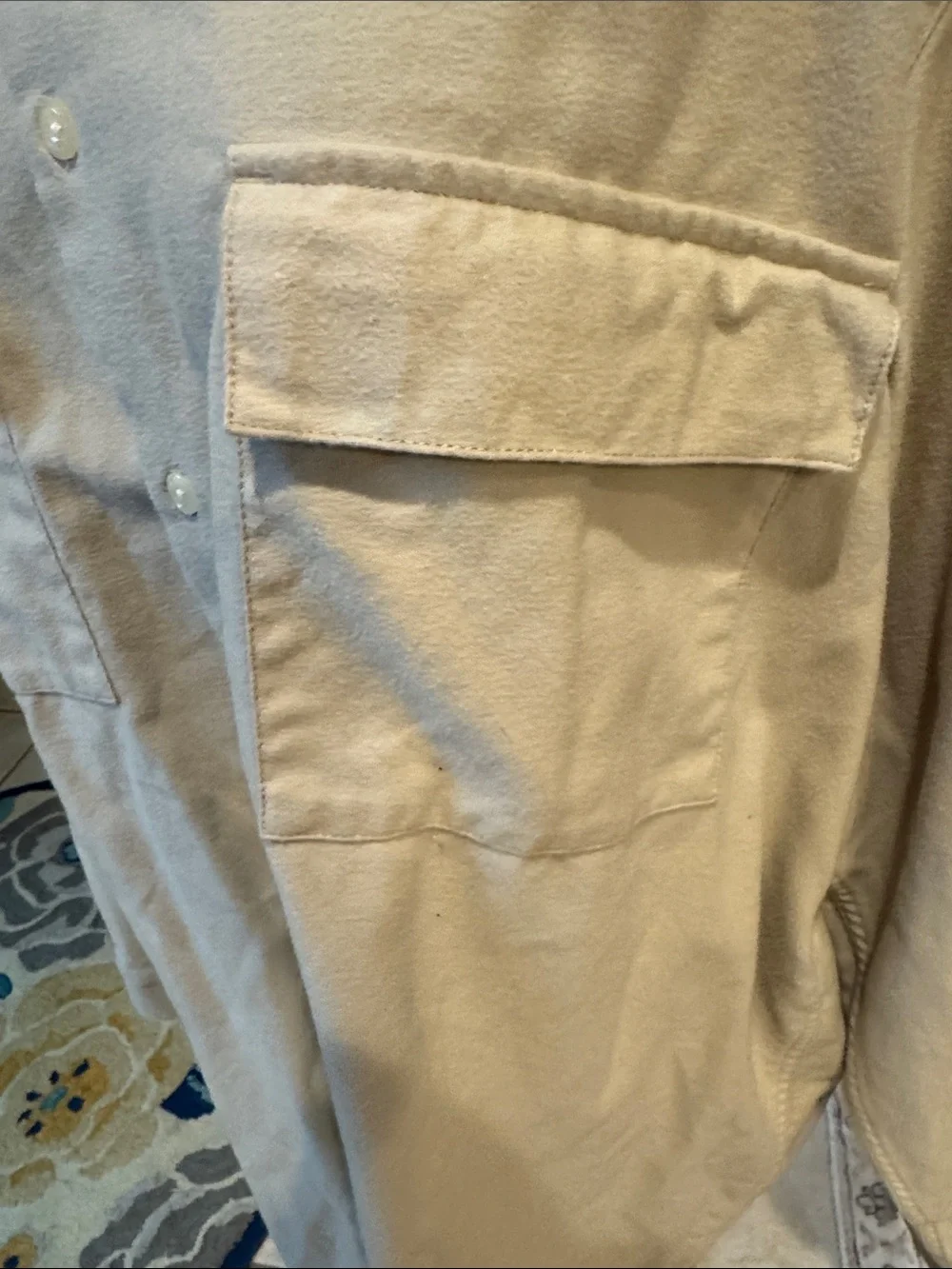 Cherokee Beige Button-Up Shirt Jacket